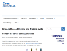 Tablet Screenshot of cleanfinancial.com